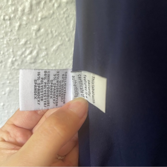 Diane Von Furstenberg Bevina Ruched Sheath Dress - Size 2 (Navy) - Picture 6 of 8